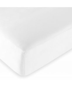 Univers Decor - Drap Housse Blanc 90 X 190 Cm / 100% Coton / 57 Fils/cm² - Blanc