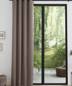 Rideau occultant thermique taupe 140 x 260 cm - Marron