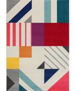 Tapis salon 200x280 NORTA Multicolore OEKO TEX idéal pour le grand salon - Multicolore