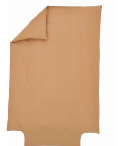 Housse de couette Coton Bio 57 fils - 'P'tit Basile' - Marron caramel
