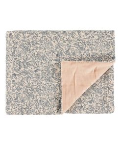 Couverture 75x100cm LOVELY LEAVES gris - Gris
