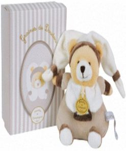 Doudou et Compagnie ours hochet graine de doudou DC2279 - Gris