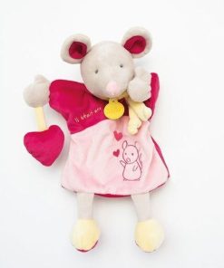 doudou Babynat Souris Rouge  Il était une fois Marionnette - Rouge