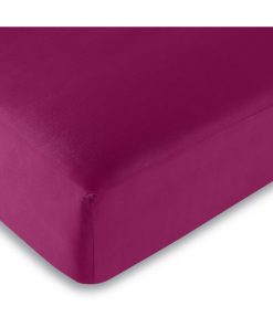 Univers Decor - Drap Housse Fushia 180 X 200 Cm / 100% Coton / 57 Fils/cm² "king Size" - Rose fushia