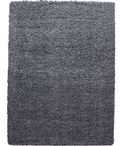 Tapis shaggy 240x340 SHAGGY LI Gris OEKO TEX idéal pour Salle à manger - Gris