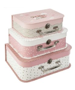 Ensemble De 3 Valisettes Douceur - Rose
