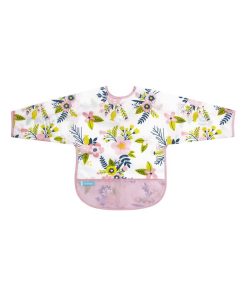 Bavoir Manches longues 2-4 ans Pink Garden Flowers - Multicolore