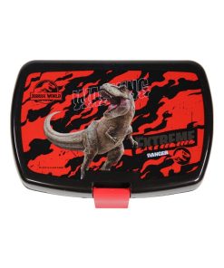 BAGTROTTER Boite Déjeuner en plastique Jurassic World Noire Dinosaure - N/A