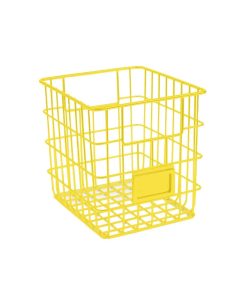 Panier De Rangement Filaire Carré Jaune - Jaune