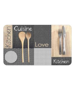 Tapis mousse 45 x 75 cm Cantine - Marron