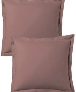 Blanc Avenue Lot De 2 Taies D'oreiller 50x70 Cm Satin De Coton Rose - Rose