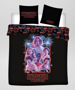 Parure de lit 'Stranger Things' - 2 personnes - noir