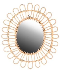 Miroir Dalia rotin 34x39 cm - Beige