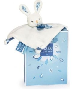 Doudou Doudou et Compagnie lapin bleu Plat - 20 cm Meli melo - Bleu