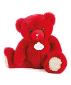 Doudou et compagnie Ours Rouge Pantin - Collection - Rouge