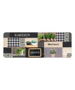 Tapis Modele Green Bistrot Menu 45x120cm - Noir