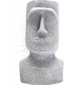 Porte plante figurine Aztèque magnesia H42 - Gris