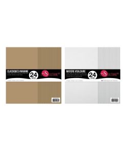 48 papiers Scrapbooking Calcaire + Havane - 300g/ m² - N/A