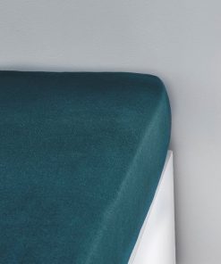 Drap housse 2 personnes uni 'ESSENTIAL' 'TODAY' - Bleu