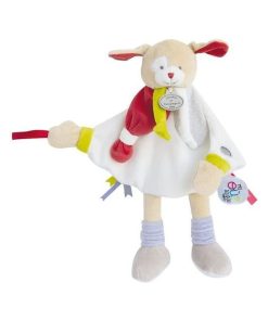 Doudou Doudou et compagnie Chien Blanc Plat - Tatoo - Blanc