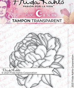 Tampon transparent - Pivoine 1 - 9,5 x 6,5 cm - N/A