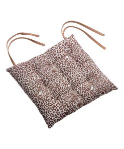 Galette de chaise matelassee Jaguar - Marron