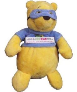 doudou DS Ours Jaune pull et masque bleu 23cms Winnie l'ourson Pantin - Jaune