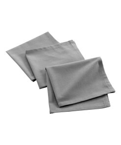 3 Serviettes de table coton recycle Collection Grand Mistral - Gris