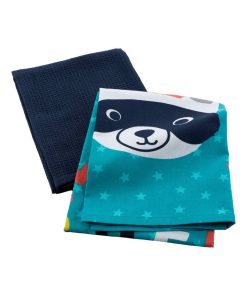 2 Serviettes torchons Mini chef - Bleu