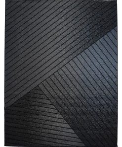 Tapis salon 235x320 HEDDAL Noir fabriqué en Europe Exclusivité idéal pour le grand salon - Noir