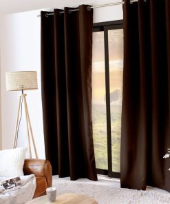 Rideau occultant thermique 140x240 Guimauve chocolat foncé - Marron