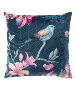 Housse de coussin velours Christina 40x40 cm - Bleu