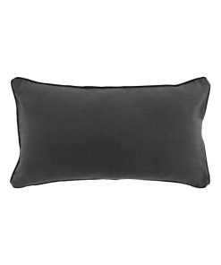 Coussin dehoussable Collection Lanette - gris anthracite