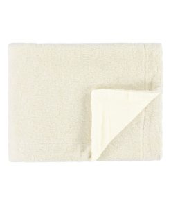 Couverture 75x100cm TEDDY ALMOND blanc - Blanc