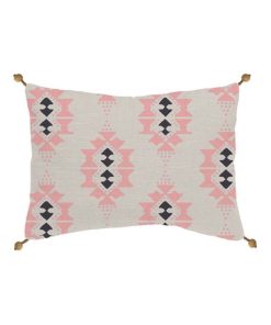 Future Home - Coussin coton blanc avec motifs ethniques 30x50cm - Blanc