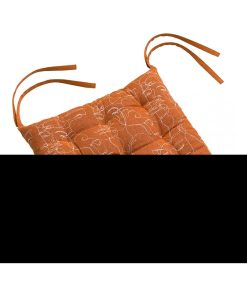 Galette de chaise matelassee Visage nymphea - Orange