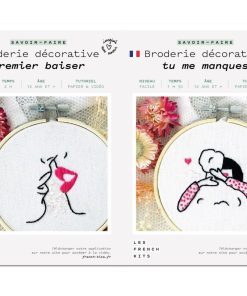 Coffrets 2 Broderies décoratives - Amour 1 - N/A