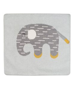 Housse de coussin en coton motif éléphant - Multicolore