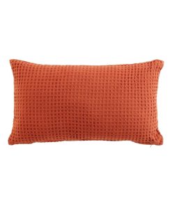 Coussin dehoussable Collection Gaufrettes - Marron