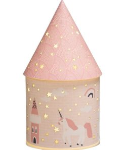 Lampe château LED - Rose