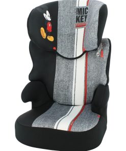 Rehausseur Enfant Befix Groupe 2/3 (15-36kg - 4 Étoiles Adac - Mickey DS First - Gris Noir