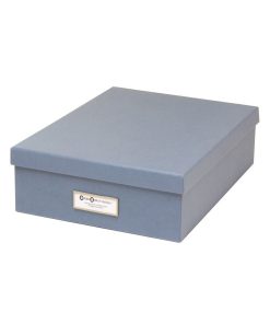 Boite A4 Avec Porte Étiquette Métal Oskar - Bleu