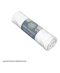 Drap housse bébé 70x140 cm - Blanc