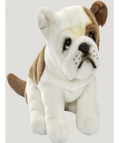 Peluche Bulldog Francais Assis 30cm - Marron