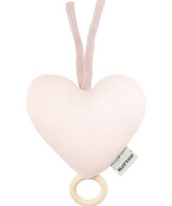 Doudou Nattou Rose coeur Musical - - Rose