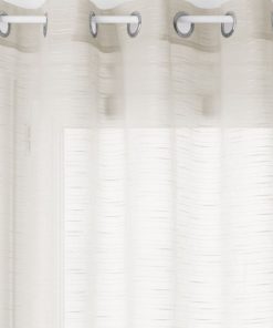Voilage tissé sablé "Sam" 140 x 240 cm Atmosphera - Beige coquille