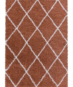 Tapis berbère style 280x370 SHAGGY AL Orange OEKO TEX idéal pour Grand salon - Orange