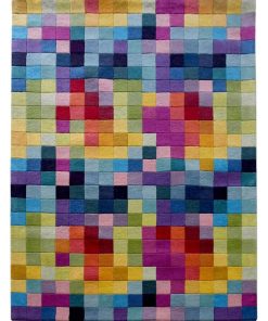 Tapis salon 200x290 AXEL Multicolore tapis en laine - Multicolore
