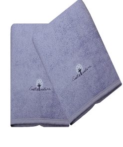 Eveil Et Nature Lot De 2 Serviettes Éponge Coton Bio - Bleu foncé