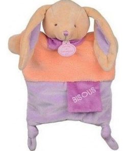doudou Doudou et compagnie Lapin Violet Bisous Violet foulard DC2784 Petit Secret Marionnette - Violet
